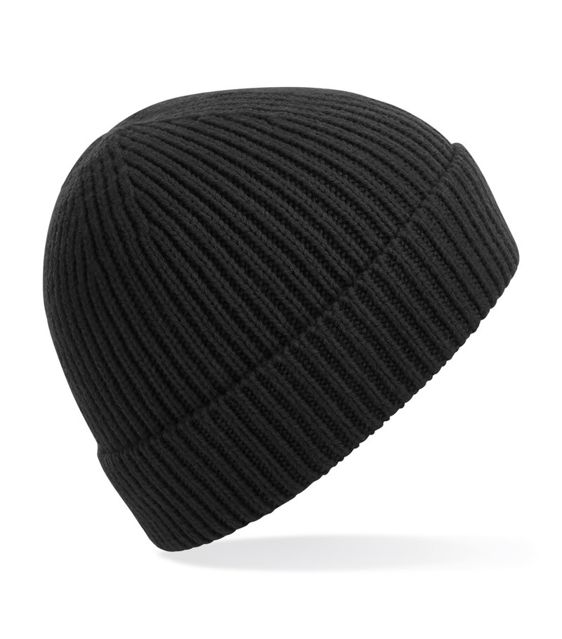 Beechfield_Engineered-Knit-Ribbed-Beanie_B380_Black