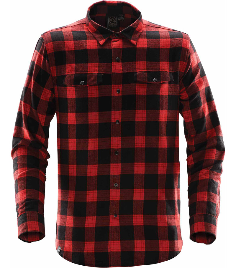 Stormtech_Logan-Snap-Front-Shirt_SFX-1_BLACK_REDPLAID