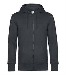 B&C_P_WU03K_KING-zipped-hood_asphalt_front_