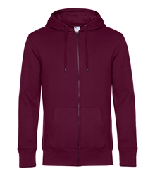 B&C_P_WU03K_KING-zipped-hood_dark-cherry_front_