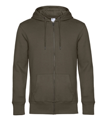 B&C_P_WU03K_KING-zipped-hood_khaki_front_