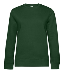 B&C_P_WW01Q_Queen-crew-neck_women_bottle-green_front_