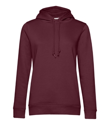 B&C_P_WW34B_Organic-hooded_women_burgundy_front_