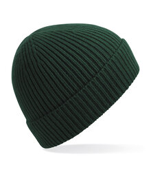 Beechfield_Engineered-Knit-Ribbed-Beanie_B380_Bottle-Green