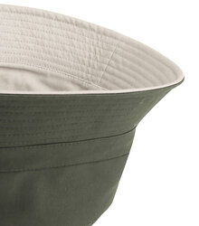 Beechfield_Reversible-Bucket-Hat_B686_Olive-Green-Stone-contrasting-panel-detail