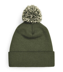 Beechfield_Snowstar-Beanie_B450_olive-green_oatmeal_flat-shot