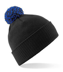 Beechfield_Snowstar-Duo-Beanie_B450_Black-Bright-Royal-turn-up