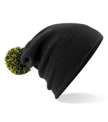 Beechfield_Snowstar-Duo-Beanie_B450_Black-Lime-Green-slouch