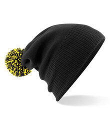 Beechfield_Snowstar-Duo-Beanie_B450_Black-Yellow-slouch