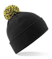 Beechfield_Snowstar-Duo-Beanie_B450_Black-Yellow-turn-up