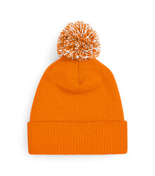 Beechfield_Snowstar-Duo-Beanie_B450_orange_white_flat-shot