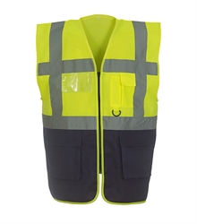 HVW801-Hi Vis Yellow-Navy-Pack Shot