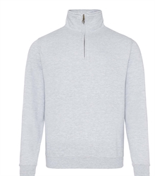 Just-Hoods-Sophomore-1-4-Zip-Sweat-JH046 HEATHER GREY (TORSO)