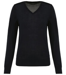 Kariban-Premium_Ladies-V-neck-Merino-Jumper_PK911_BLACK