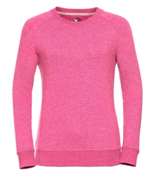 Russell-Ladies-HD-Raglan-Sweat-280F-Pink-marl-front