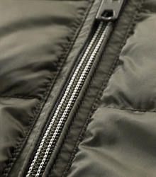 Russell-Ladies-Hooded-Nano-Jacket-R-440F-Dark-Olive-Detail Zipper