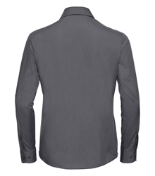 Russell-Ladies-Long-Sleeve-Classic-Polycotton-Poplin-Shirt-934F-Convoy-grey-back