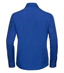 Russell-Ladies-Long-Sleeve-Classic-Polycotton-Poplin-Shirt-934F-bright-royal-back