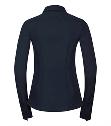 Russell-Ladies-Long-Sleeve-Fitted-Ultimate-Stretch-Shirt-960F-bright-navy-back