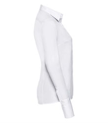 Russell-Ladies-Long-Sleeve-Fitted-Ultimate-Stretch-Shirt-960F-white-side