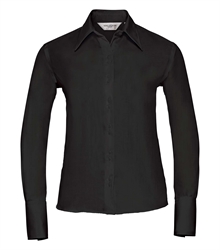 Russell-Ladies-Long-Sleeve-Tailored-Ultimate-Non-Iron-Shirt-956F-black-front
