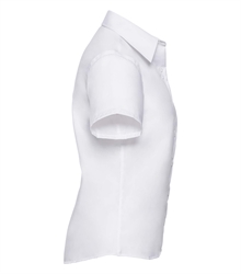 Russell-Ladies-Short-Sleeve-Tailored-Ultimate-Non-Iron-Shirt-957F-white-side