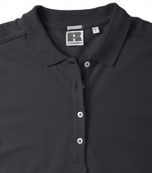 Russell-Ladies-Stretch-Polo-566F-black-bueste-detail