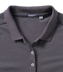 Russell-Ladies-Stretch-Polo-566F-convoy-grey-detail