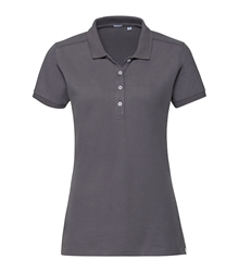 Russell-Ladies-Stretch-Polo-566F-convoy-grey-front