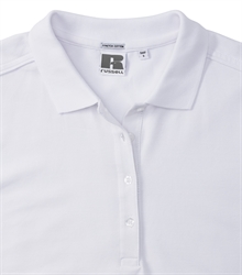 Russell-Ladies-Stretch-Polo-566F-white-bueste-detail