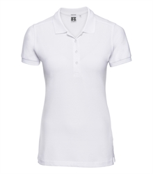 Russell-Ladies-Stretch-Polo-566F-white-bueste-front