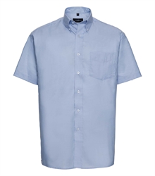 Russell-Mens-Oxford-Short-Sleeve-Classic-Oxford-Shirt-933M-oxford-blue-front