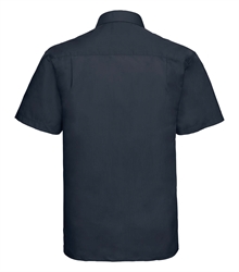 Russell-Mens-Short-Sleeve-Classic-Polycotton-Poplin-Shirt-935M-French-navy-back
