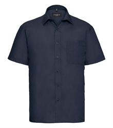 Russell-Mens-Short-Sleeve-Classic-Polycotton-Poplin-Shirt-935M-French-navy-front