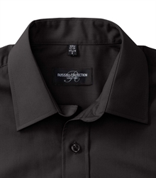 Russell-Mens-Short-Sleeve-Classic-Polycotton-Poplin-Shirt-935M-black-detail