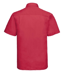 Russell-Mens-Short-Sleeve-Classic-Polycotton-Poplin-Shirt-935M-classic-red-back