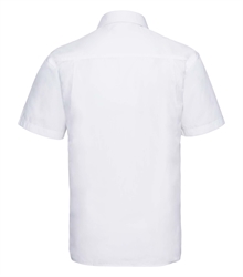 Russell-Mens-Short-Sleeve-Classic-Polycotton-Poplin-Shirt-935M-white-back