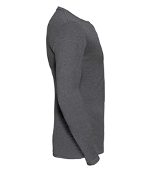 Russell-Mens-long-sleeve-HD-T-167M-grey-marl-side