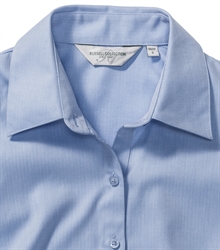 Russell-ladies-long-sleeve-tailored-herringbone-shirt-962F-light-blue-detail