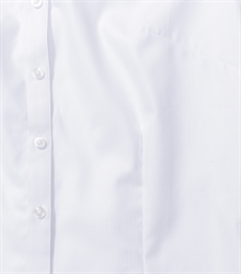 Russell-ladies-short-sleeve-tailored-herringbone-shirt-963F-white-detail-1
