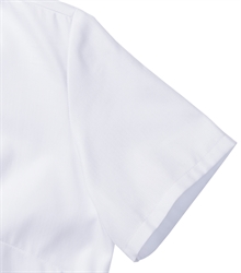 Russell-ladies-short-sleeve-tailored-herringbone-shirt-963F-white-detail-2