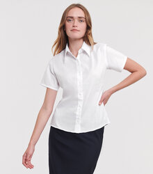 Russell_Ladies-Short-Sleeve-Ultimate-Non-Iron-Shirt_957F_0R957F030_Model_full