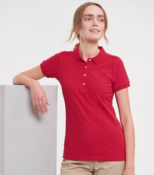 Russell_Ladies-Stretch-Polo_566F_0R566F0CR_Model_front