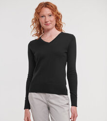Russell_Ladies-Vneck-Pullover_710F_0R710F036_Model_front