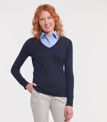 Russell_Ladies-Vneck-Pullover_710F_0R710F0FN_Model_-full