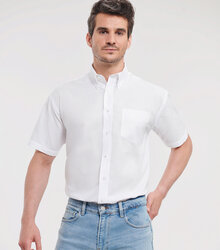 Russell_Mens-Short-Sleeve-Easy-Care-Oxford-Shirt_933M_0R933M030_Model_front