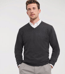 Russell_Mens-Vneck-Pullover_710M_0R710M0CM_Model_front