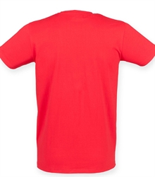 Skinni-Fit-mens-feel-good-stretch-t-shirt-SF121-BRIGHTRED-TORSO-BACK