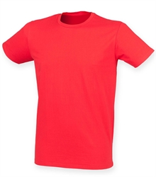 Skinni-Fit-mens-feel-good-stretch-t-shirt-SF121-BRIGHTRED-TORSO-FRONT