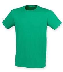 Skinni-Fit-mens-feel-good-stretch-t-shirt-SF121-GREEN-TORSO-FRONT